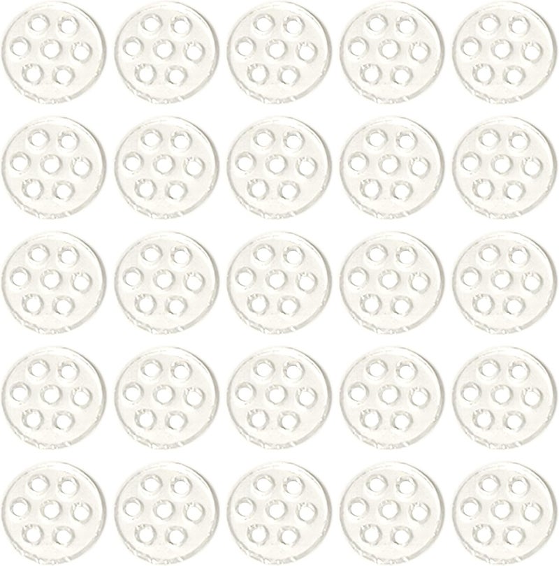 AOMI 30pcs Glass Screens Filter High Borosilicate, 8mm 0.31" Diameter Transparent Heat Resistant Pipe Screens with 7 Honeycomb Holes for Pipes - Image 1